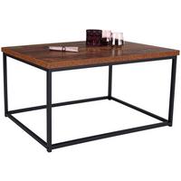 Couchtisch mit Metallgestell Jungle, Mango Dekor/Schwarz - Schwarz/Naturfarben, MODERN, Holzwerkstoff/Metall (100/48/60cm)