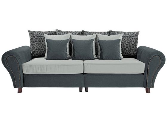 Mega Pohovka Living - tmavě hnědá/světle šedá, Romantický / Rustikální, kov/dřevo (265/82-102/108cm) - James Wood Mega Pohovka Living - tmavě hnědá/světle šedá, Romantický / Rustikální, kov/dřevo (265/82-102/108cm) - James Wood