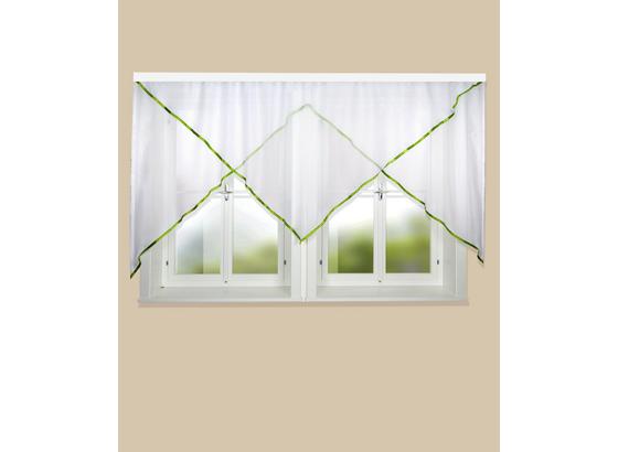 Blumenfensterstore Charlotte - Grün, KONVENTIONELL, Textil (600/145cm) - Ombra Blumenfensterstore Charlotte - Grün, KONVENTIONELL, Textil (600/145cm) - Ombra