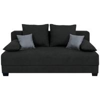 Sofa Mia mit Schlaffunktion Schwarz 200 cm - Schwarz/Rosa, Design, Holzwerkstoff/Textil (200/90/110cm) - P & B