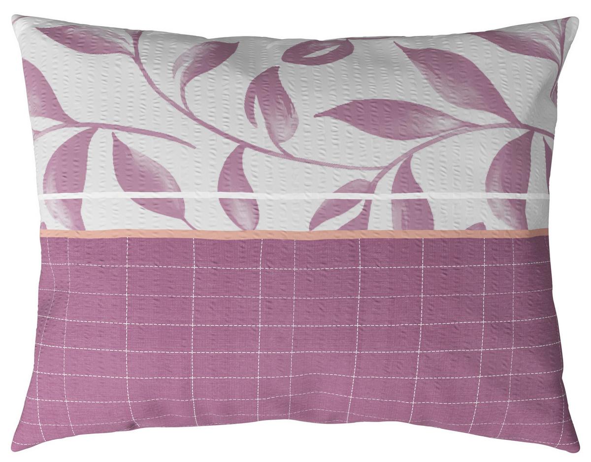 Seersucker Bettwäsche 140x200 cm Alexa Beere Blätter - Beere, MODERN, Textil (140/200cm) - Luca Bessoni
