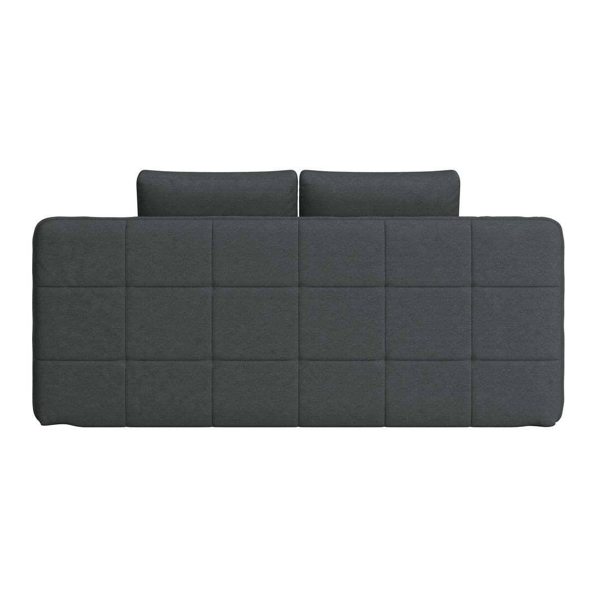 Pohovka s funkciou antracitová barva - černá/antracitová, Moderní, textil/plast (202/73-92/105cm) - Luca Bessoni