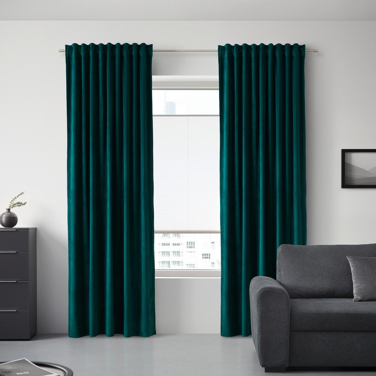 Hotový závěs Bianca, 140/245cm - tmavě zelená, Konvenční, textil (140/245cm) - Modern Living