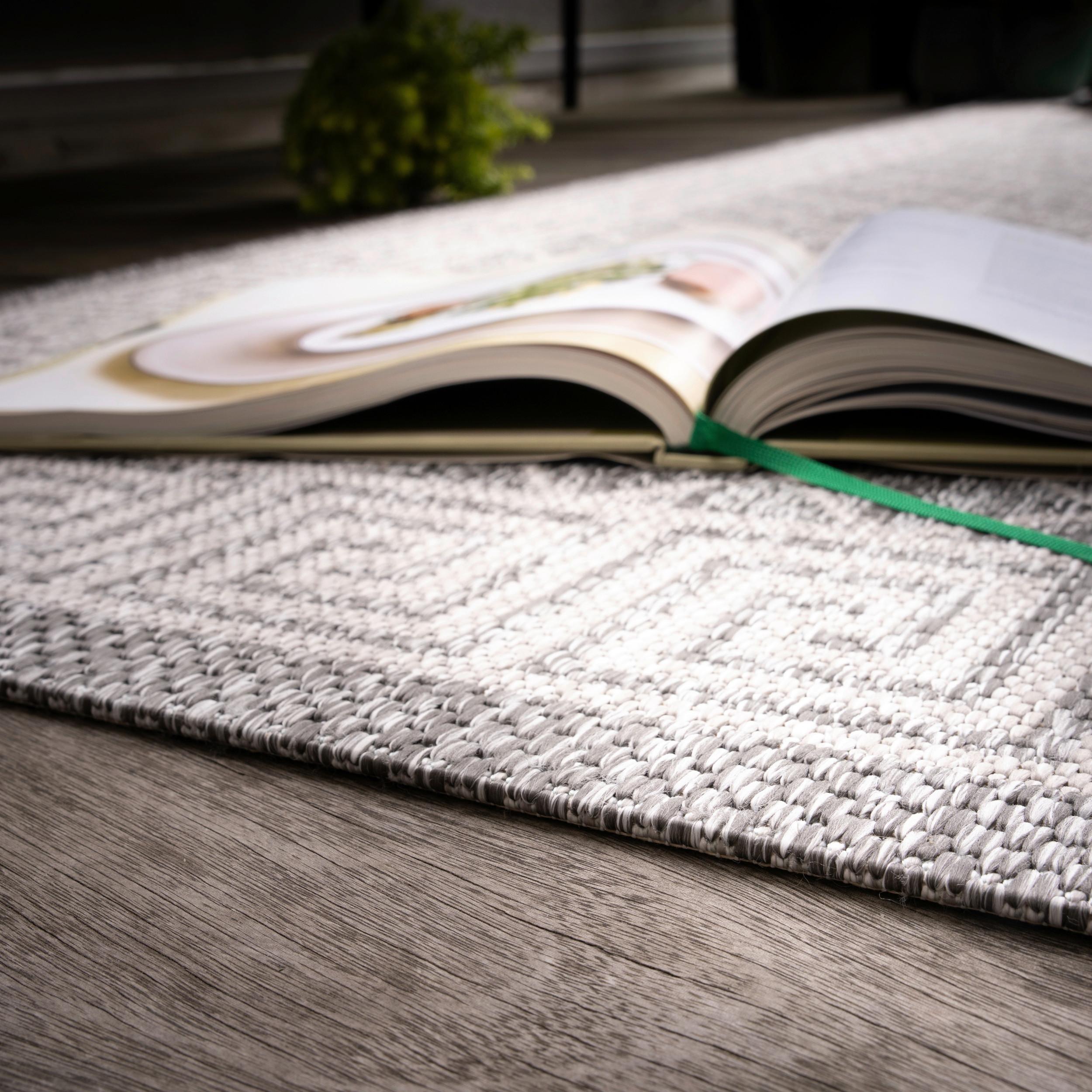 Flachwebteppich My Tallinn 541 - Grau, Design, Textil (200/290cm) - Obsession