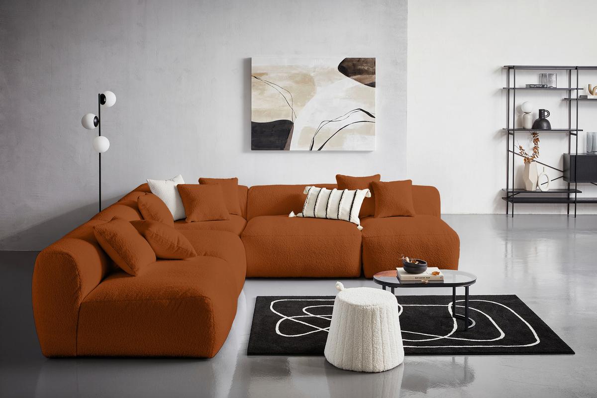 Modul Sofa Bloom 2er Sofa B: 100 Cm Rostfarben - Rostfarben, Trend, Textil (100/70/122cm) - Livetastic