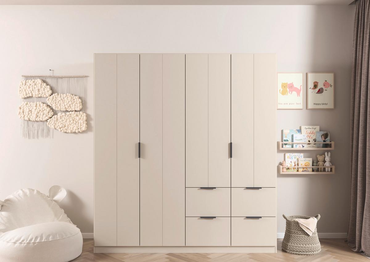 DREHTÜRENSCHRANK Ella Champagner B: 181cm - Champagner, MODERN, Holzwerkstoff (181/197/56cm) - Rauch Möbel