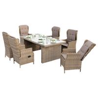 Gartenset Riviera - Naturfarben/Grau, MODERN, Kunststoff/Textil - Gardenson