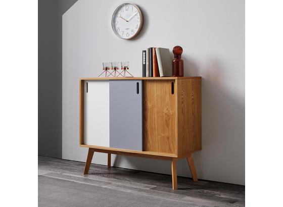 Komoda Maris - farby dubu/biela, Moderný, drevo (88/76/35cm) - Modern Living Komoda Maris - farby dubu/biela, Moderný, drevo (88/76/35cm) - Modern Living