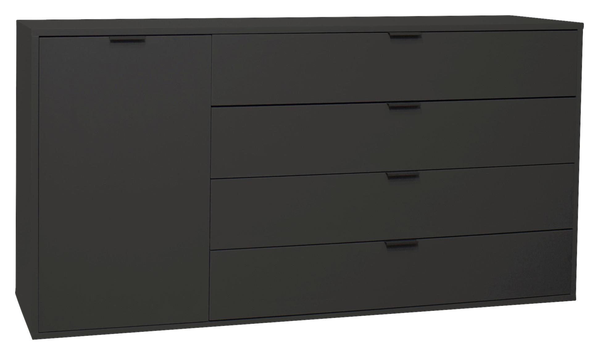 Široká Komoda Bounty, Antracitová - antracitová, Moderný (168/87/45cm) - Premium Living
