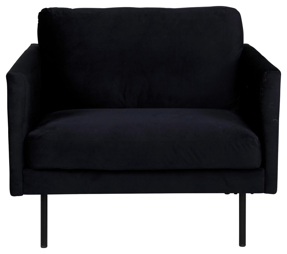 Sessel Zoom - Schwarz, Design, Textil/Metall (95/80/84cm) - Livetastic
