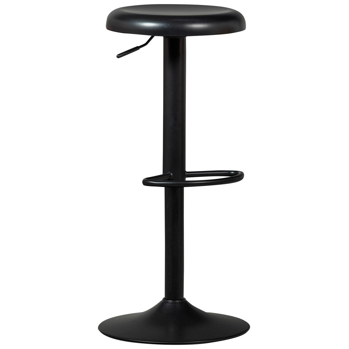 Barhocker Isaac Schwarz B: 39 Cm - Schwarz, Design, Metall (39/81/39cm) - Livetastic