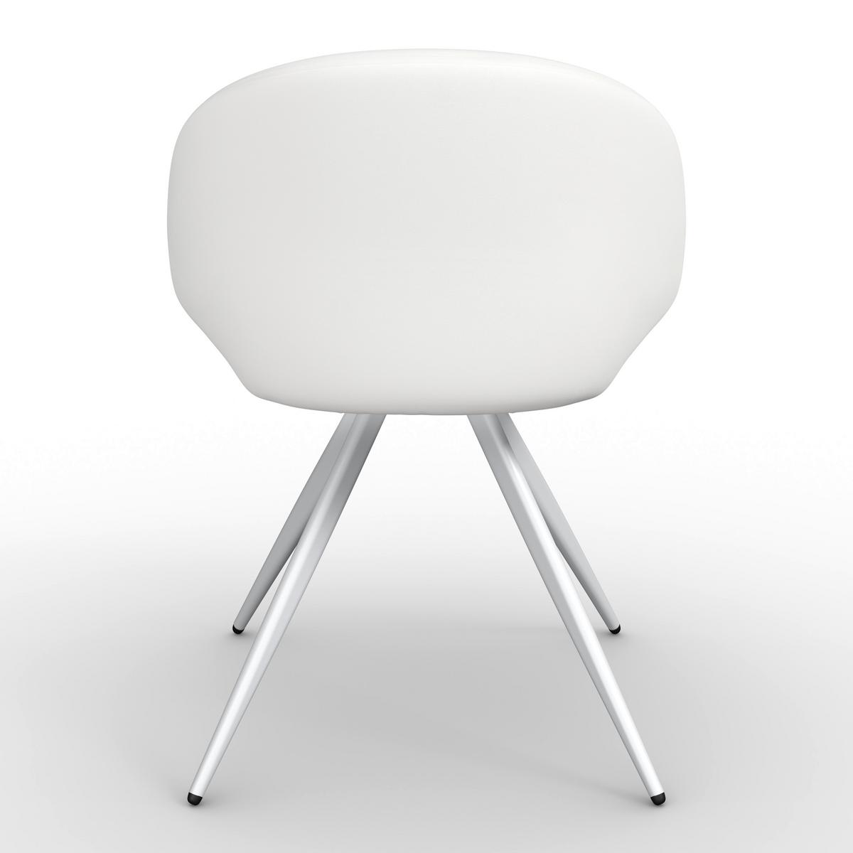 Židle s područkami Adele, krémová - bílá/krémová, Moderní, kov/textil (62/52/84cm) - Bessagi Home