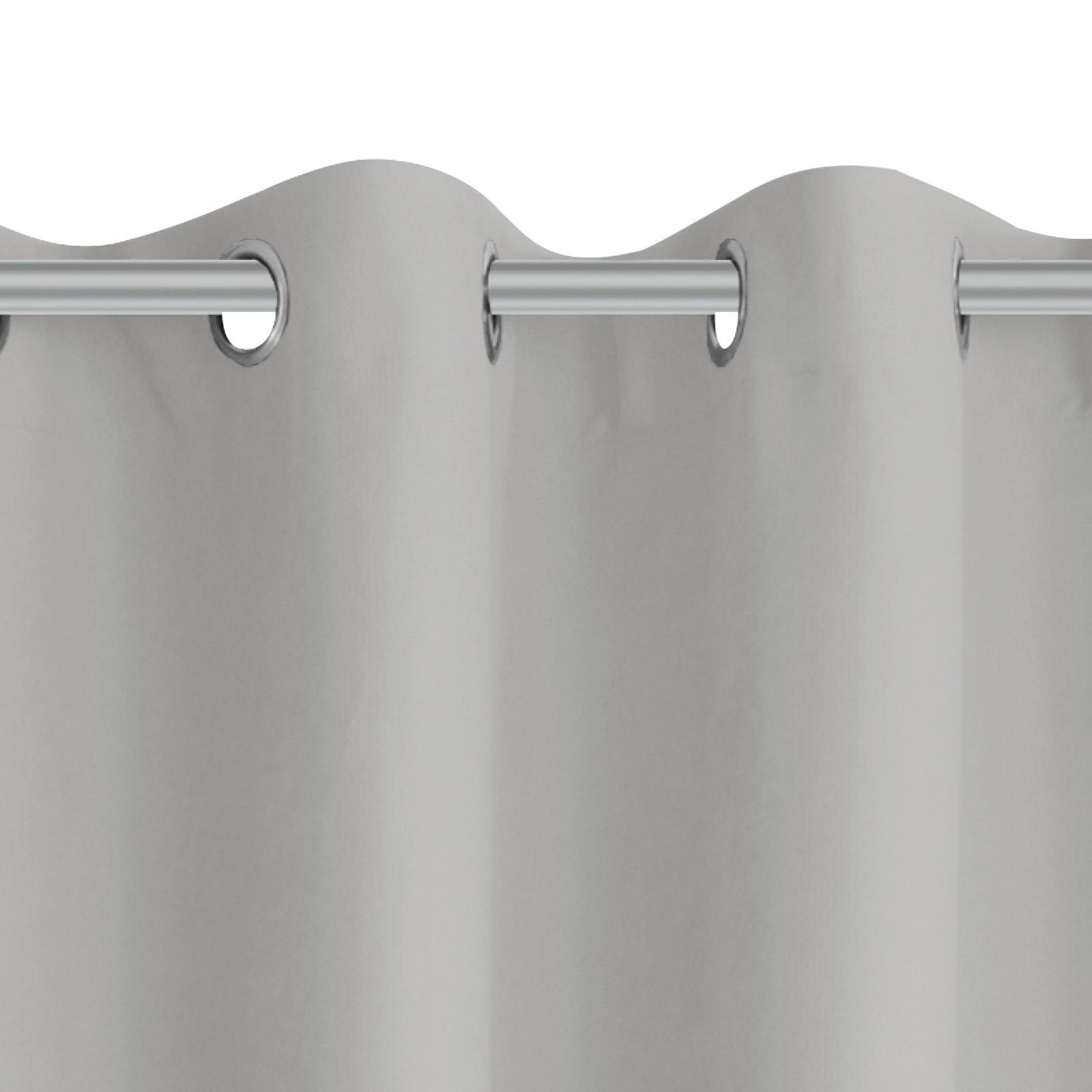 Tenda In Microfibra Semioscurante Con Occhielli 145x140 Cm - Grigio, Poliestere, Termica