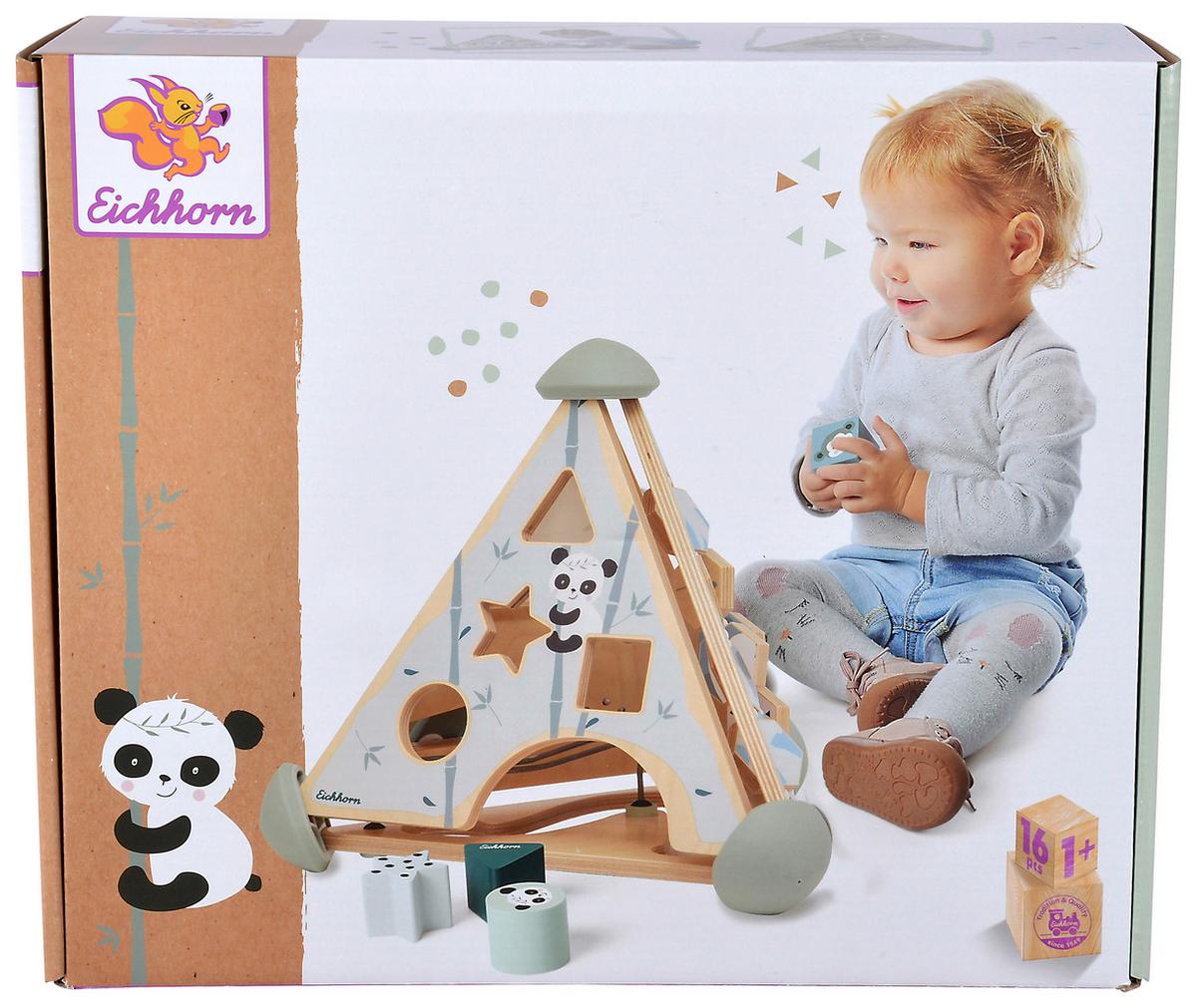 Spielcenter Pyramide 16-Teilig. - Multicolor, Basics, Holz (33/33/38cm) - Simba