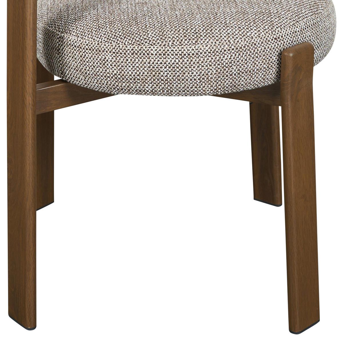 Stuhl Nantes Braun B: 55 cm - Walnussfarben/Braun, MODERN, Textil/Metall (55/75/56,5cm) - Livetastic