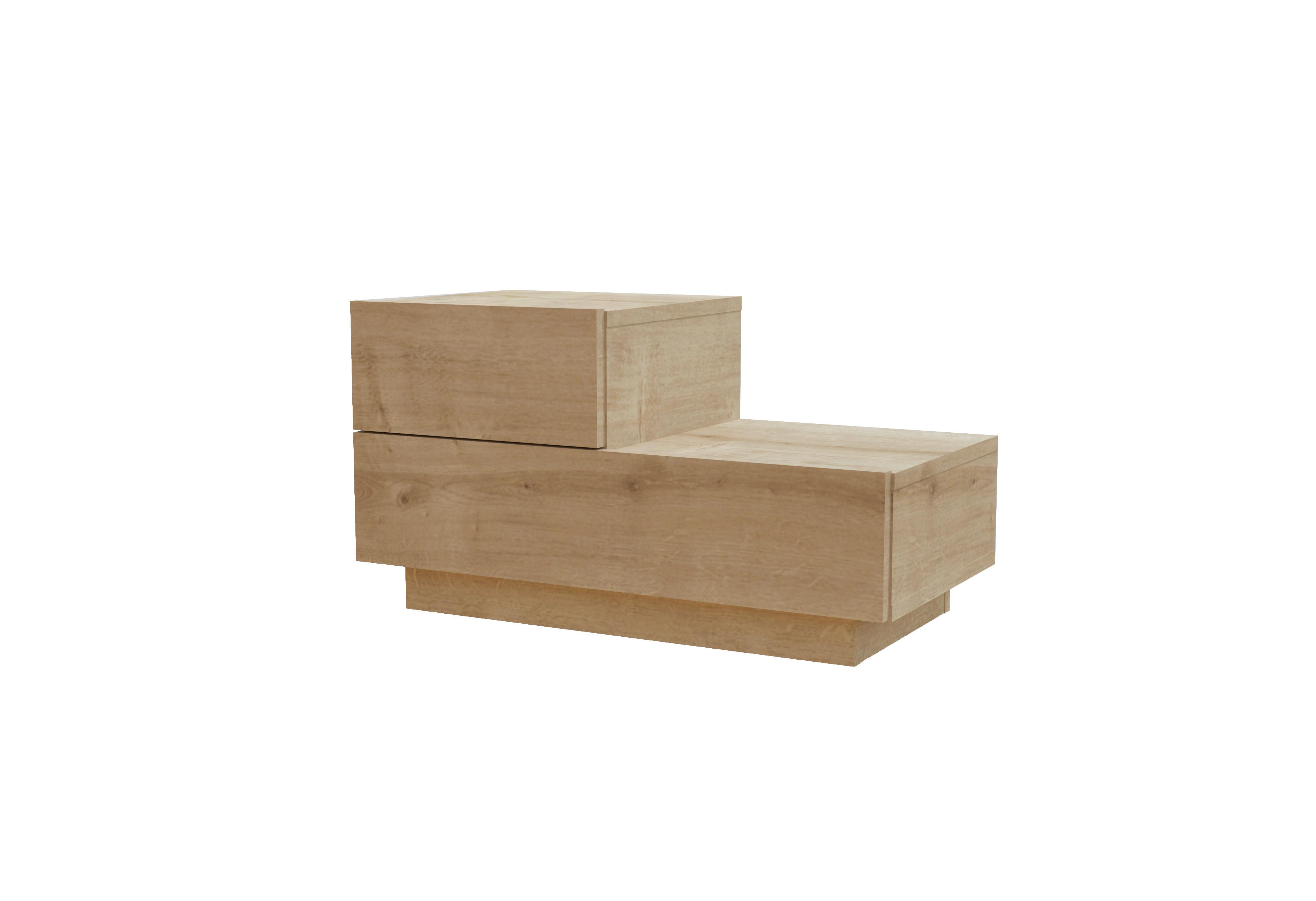 Nachttisch Kayra Eichefarben B: 70cm - Eichefarben, Design, Holzwerkstoff (70/39/30cm) - Livetastic