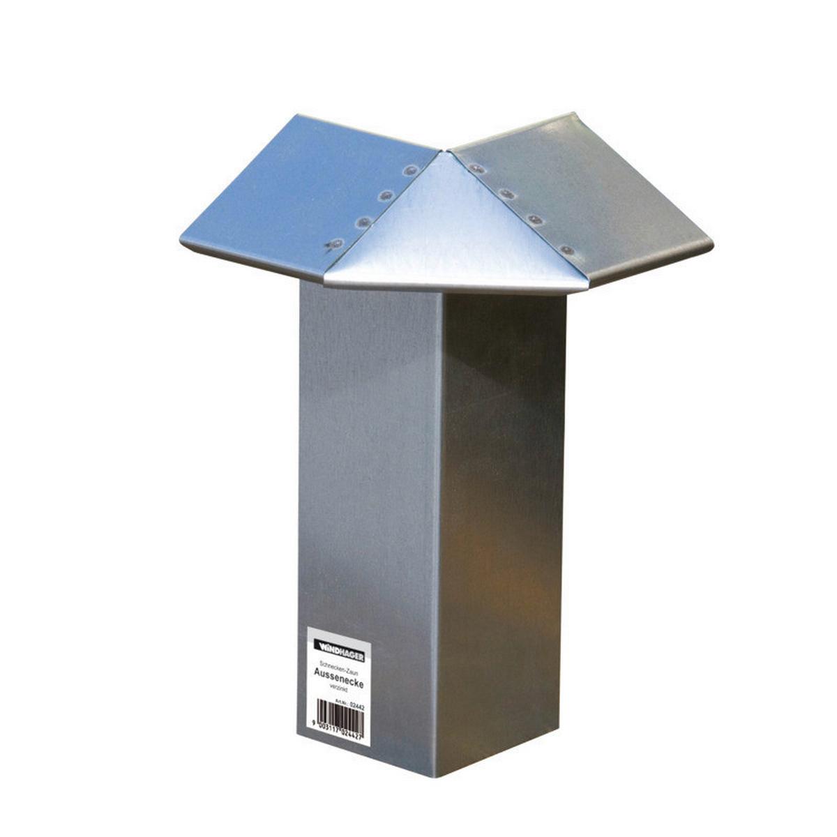 Schnecken-Abwehrband Schneckenzaun Außenecke - Zinkfarben, Basics (25cm) - Windhager