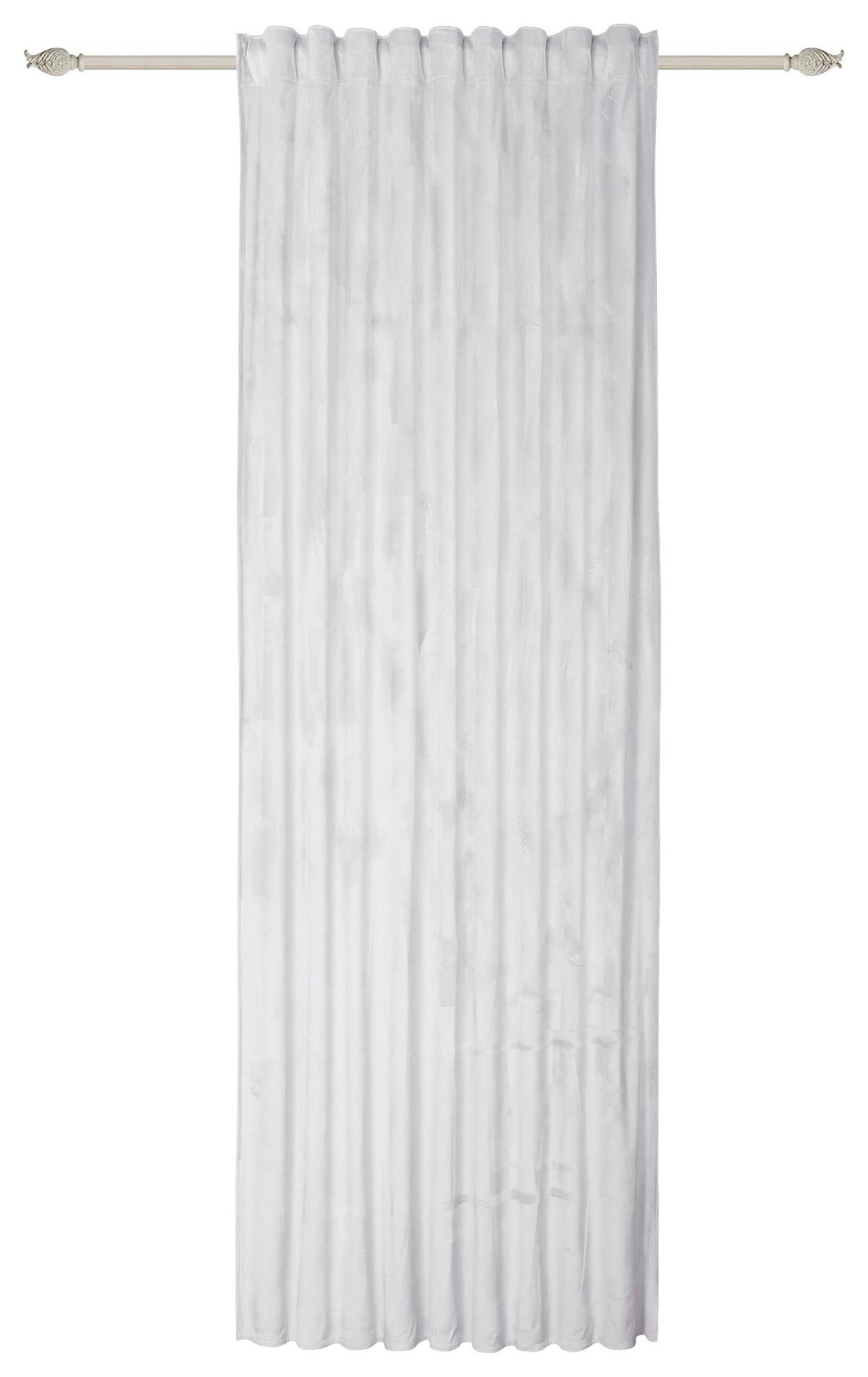 Fertigvorhang Mit Ösen Romy 140x245 cm Silberfaben - Silberfarben, MODERN, Textil (140/245cm) - Luca Bessoni