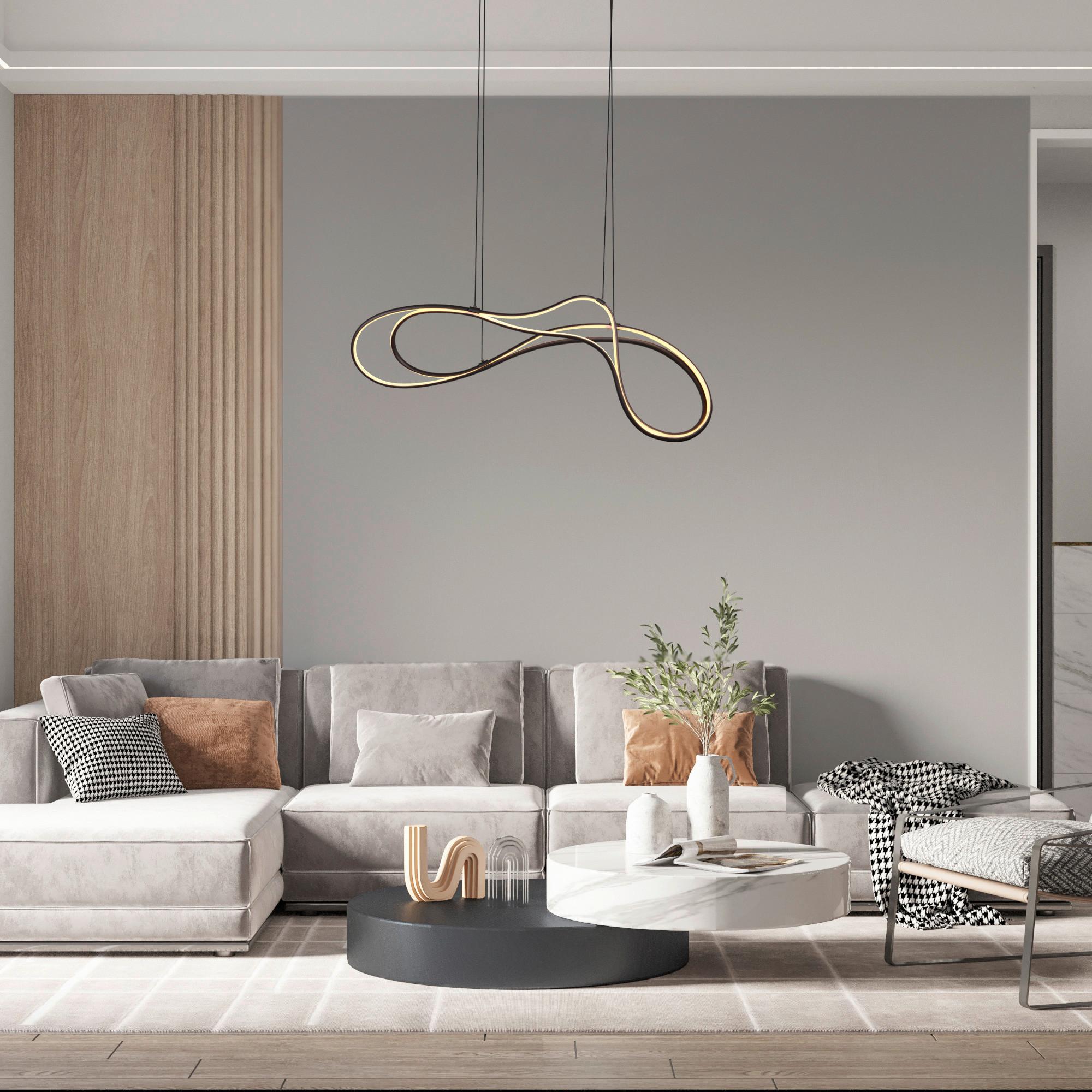 LED-Hängeleuchte 344310132  Nala - Schwarz, Design, Metall (113/24/150cm) - Trio Leuchten