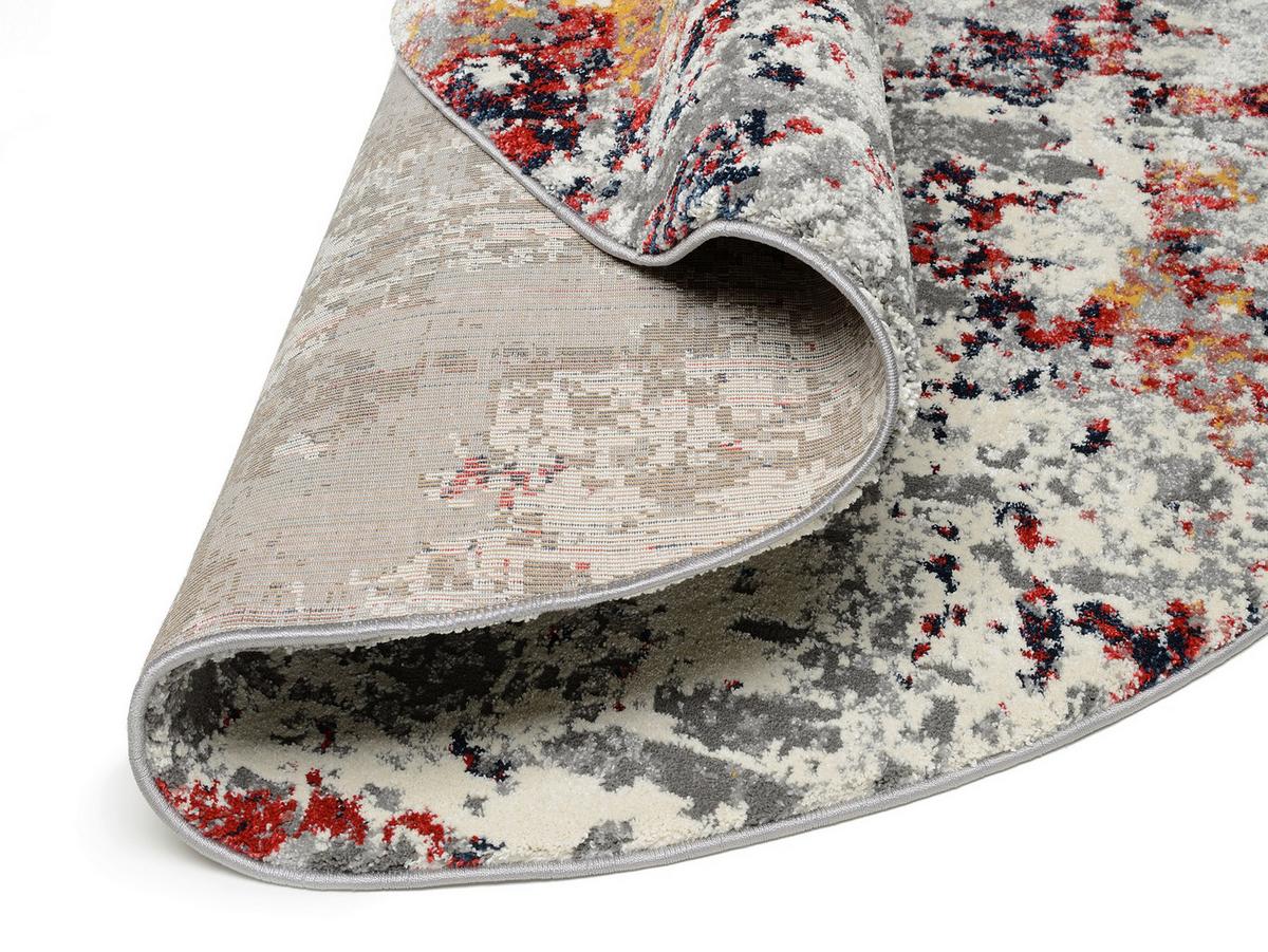 Webteppich Multicolor Timeline Firework Rund ⌀ 150 cm - Multicolor, Design, Textil (160cm) - Novel