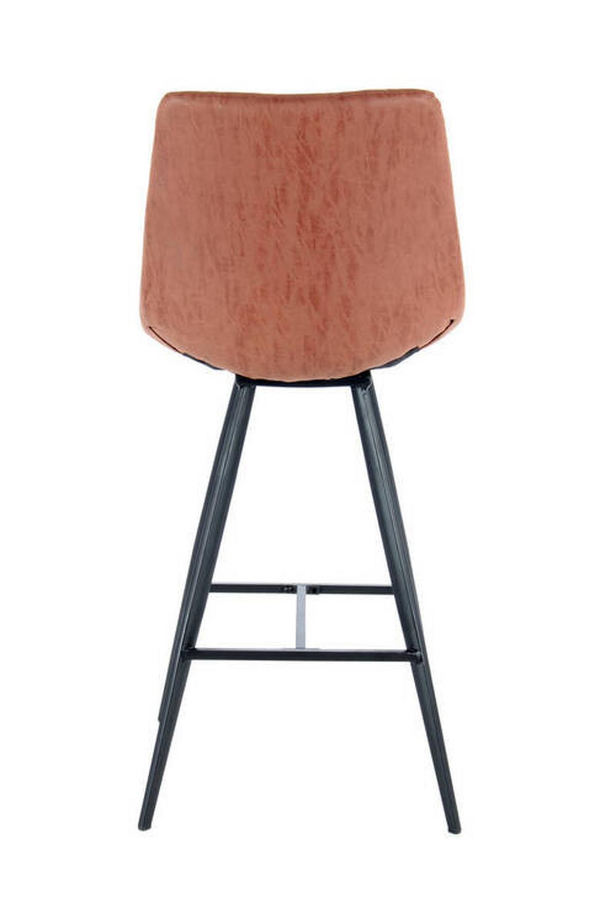 Sada barových židlí tmavě hnědá - tmavě hnědá/černá, Design, kov/dřevo (47,5/107/57,5cm)
