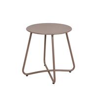 GARTENBEISTELLTISCH BEISTELLTISCH VALERIA - Taupe/Schwarz, MODERN, Kunststoff/Metall (40/44/40cm) - Gardenson