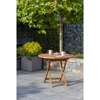 Gartentisch klappbar Woodie Teakholz D: 90cm - Teakfarben, Basics, Holz (90/75cm) - Gardenson