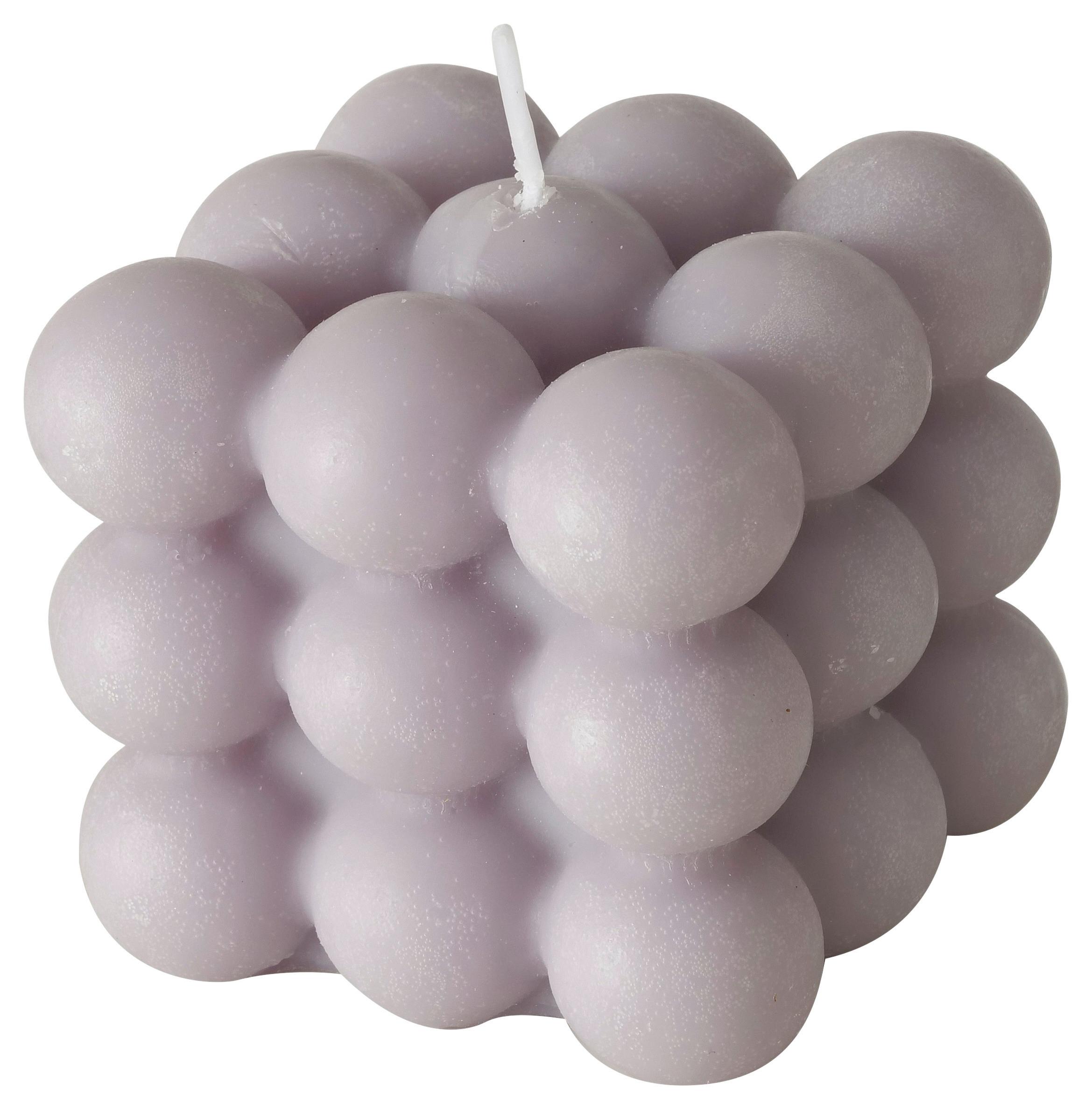 SVIEČKA BUBBLE I - sivá, Basics, parafín/prírodné materiály (5,8/6/5,8cm) - Modern Living