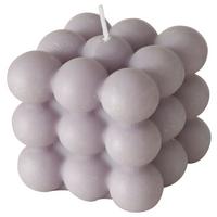 SVIEČKA BUBBLE I - sivá, Basics, parafín/prírodné materiály (5,8/6/5,8cm) - Modern Living