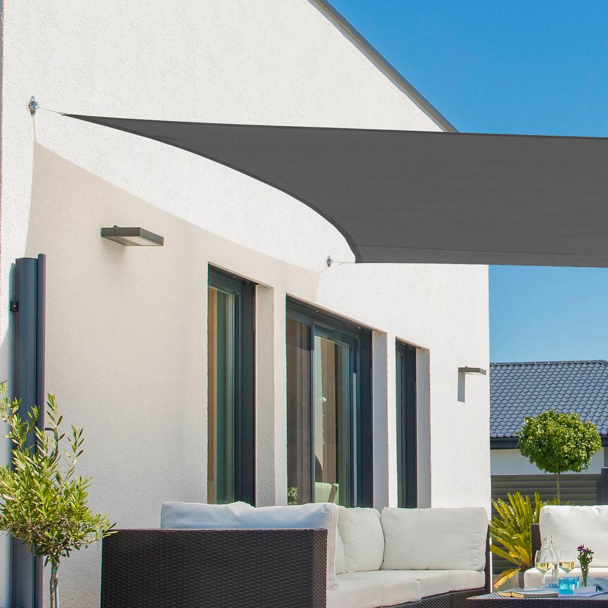Sonnensegel Rechteck 2x3 M - Anthrazit, Basics (200/300cm)