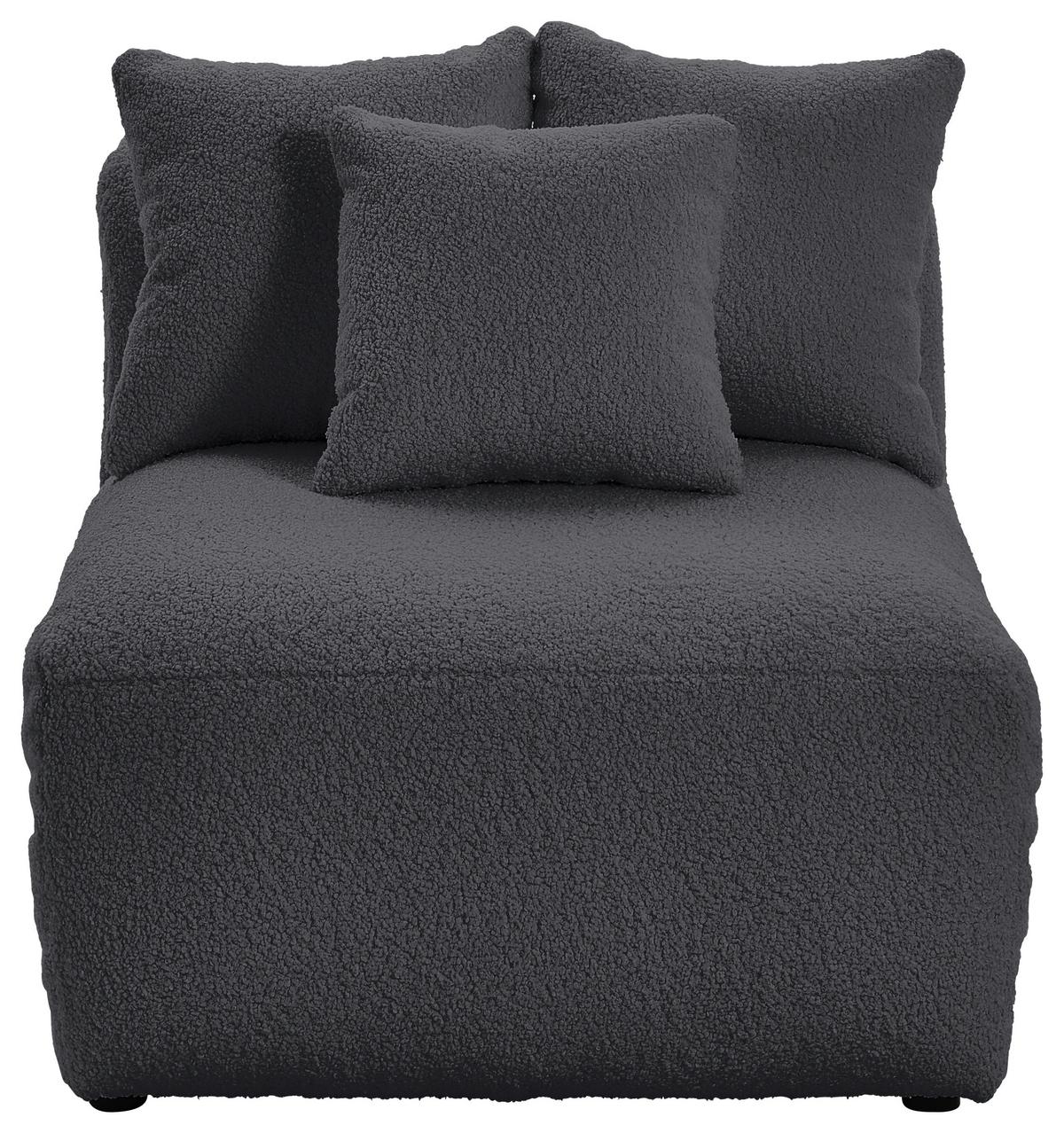 Modul Sofa Bloom B: 85 Cm Dunkelgrau - Dunkelgrau, Trend, Textil (85/70/122cm) - Livetastic