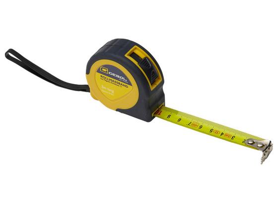 Rollmaßband mit Stopper - Dunkelgrau/Gelb, KONVENTIONELL, Kunststoff/Metall (3000cm) - Gebol Rollmaßband mit Stopper - Dunkelgrau/Gelb, KONVENTIONELL, Kunststoff/Metall (3000cm) - Gebol