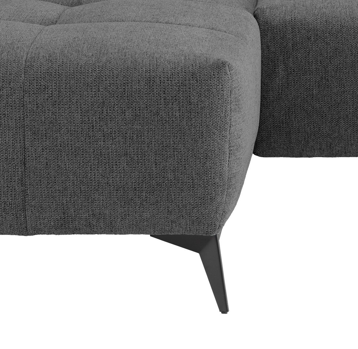 Ecksofa Mit Usb Anschluss Sano, Anthrazit, S: 180x258 Cm - Anthrazit/Schwarz, MODERN, Textil (180/258cm) - Livetastic