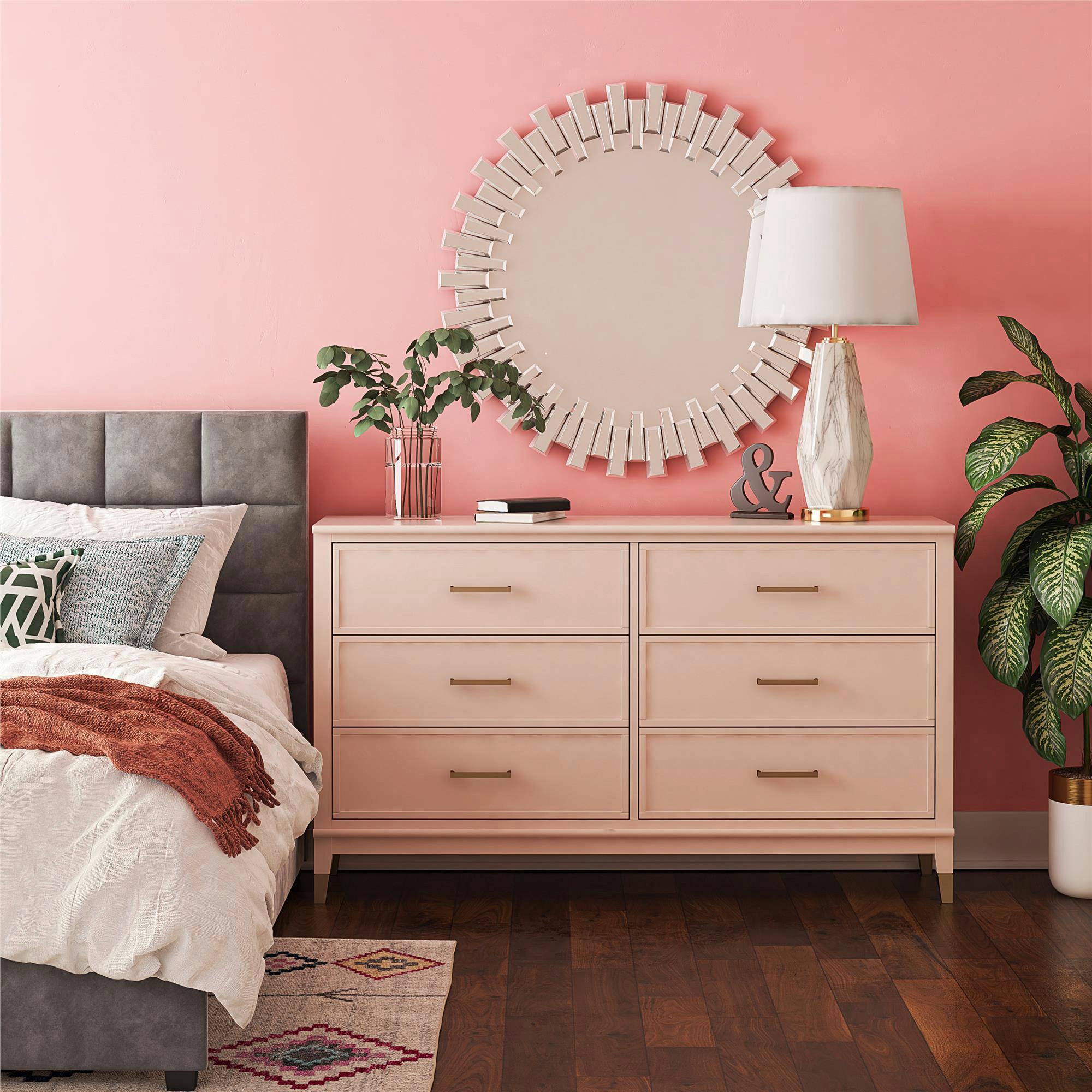 Kommode Westerleigh Rosa 145 cm - Rosa/Bronzefarben, Design, Holzwerkstoff (145/85/41cm) - MID.YOU