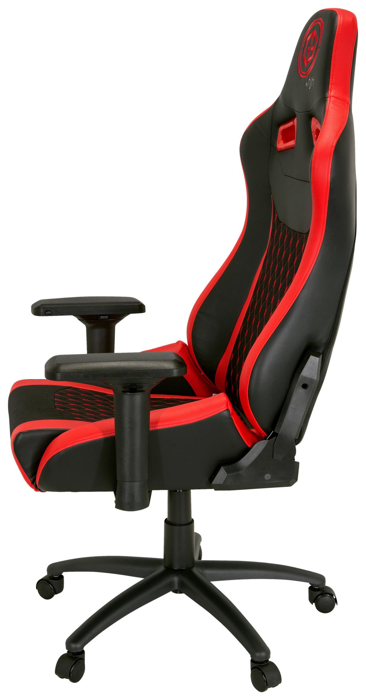 Gamingstuhl Gamebreaker Sx 04 Lederlook Schwarz/rot - Rot/Schwarz, MODERN, Kunststoff/Textil (74/137/66cm) - MID.YOU