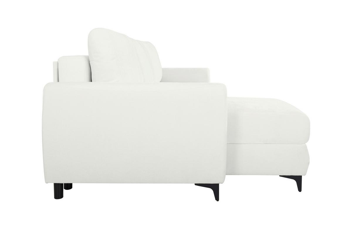 Ecksofa Moli, Creme S: 236x148 cm - Creme/Schwarz, Design, Textil (236/148cm) - MID.YOU