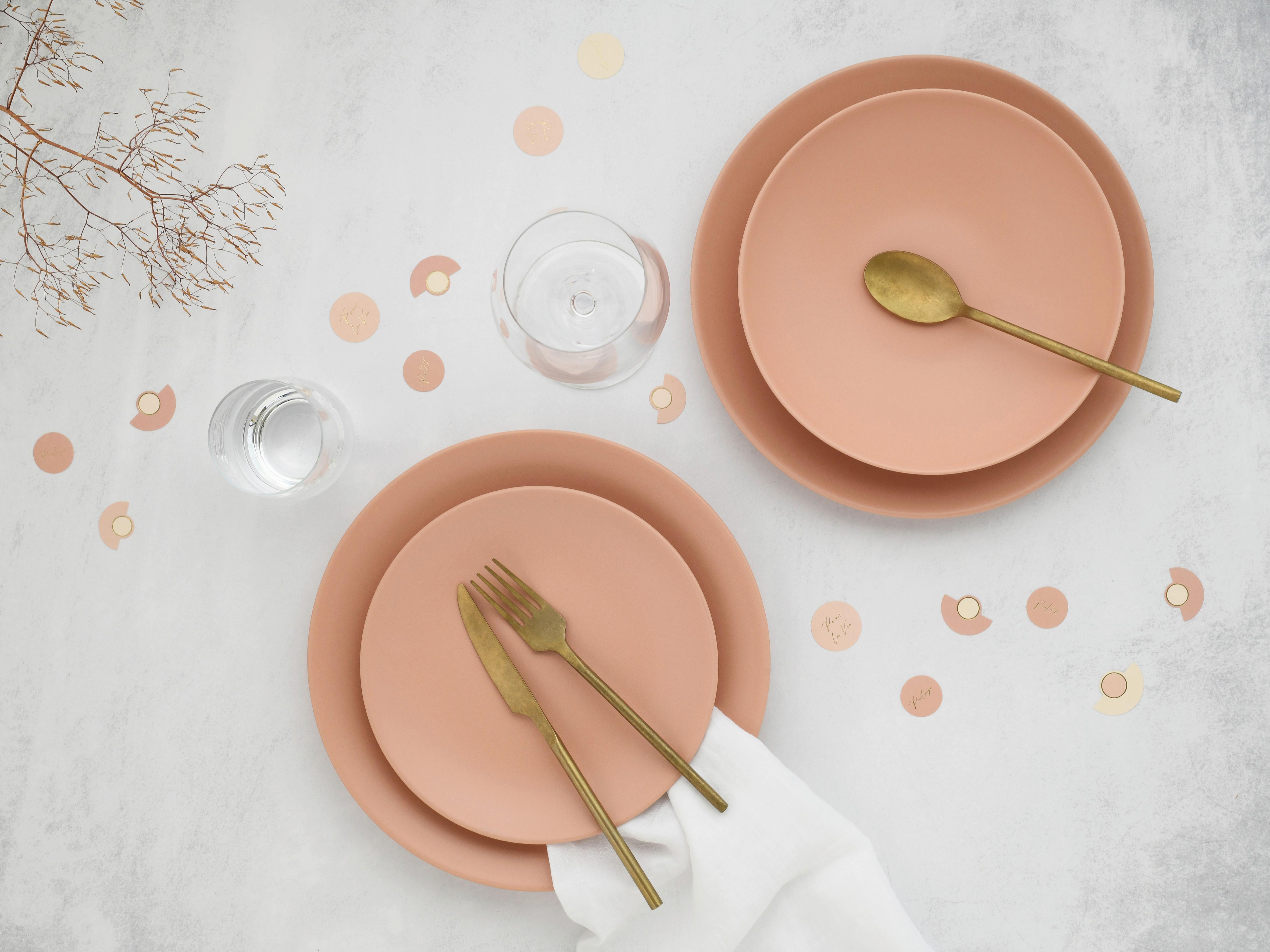 Tafelservice Soft Touch Peach Rosa 12--Teilig - Rosa, Basics, Keramik - Creatable