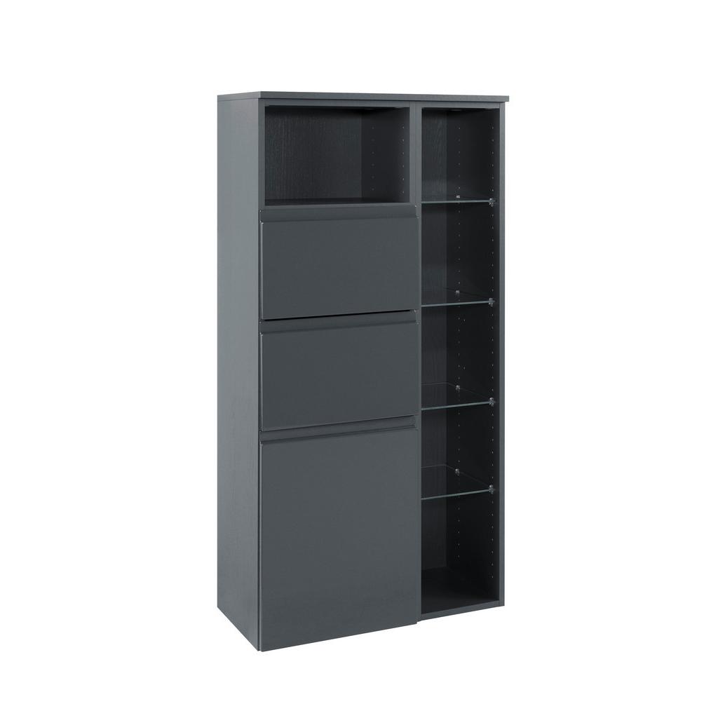 Midischrank Mit Soft-Close Cardiff 65cm, Graphit Dekor