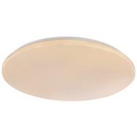 Led-deckenleuchte Ria Ø 55 Cm Mit Sternenhimmel - Weiß, Basics, Kunststoff/Metall (55/6,8cm) - Globo