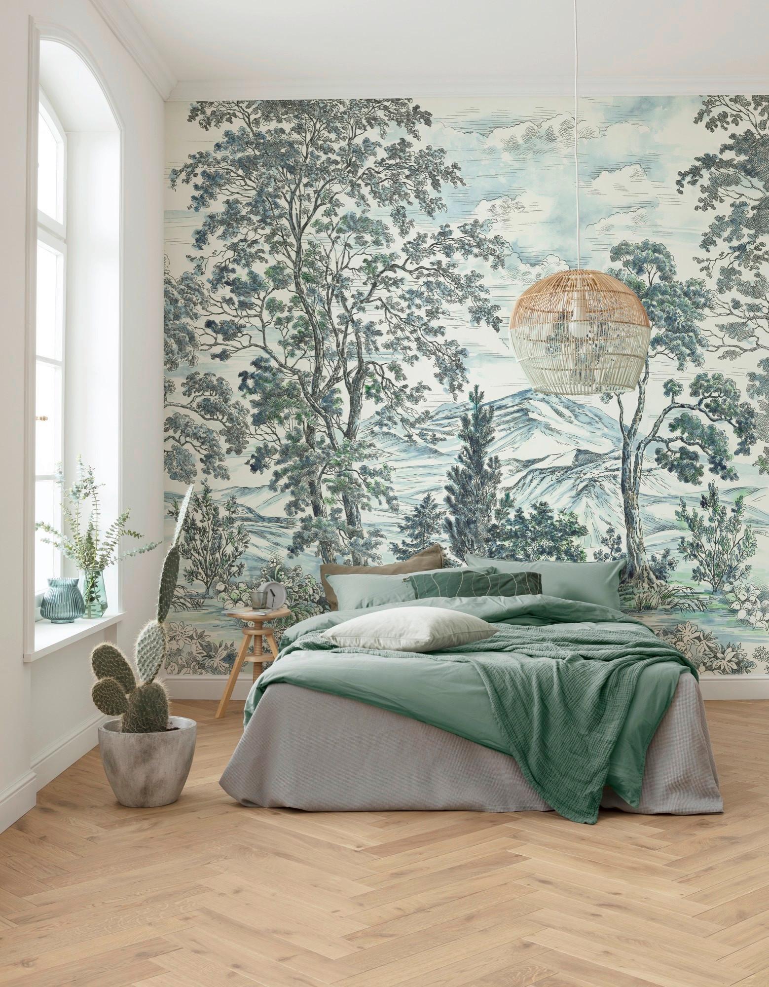 Fototapete Highland Trees - Multicolor, Trend, Papier (200/280cm) - Komar