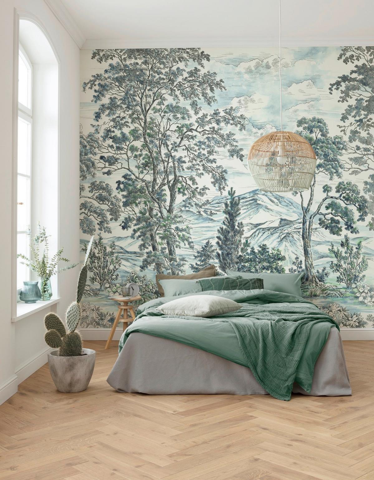 Fototapete Highland Trees - Multicolor, Trend, Papier (200/280cm) - Komar