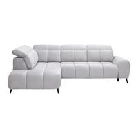 Elektrická sedačka SILVIO, levá, světle šedá - černá/světle šedá, Moderní, kov/textil (225/275cm) - Mömax