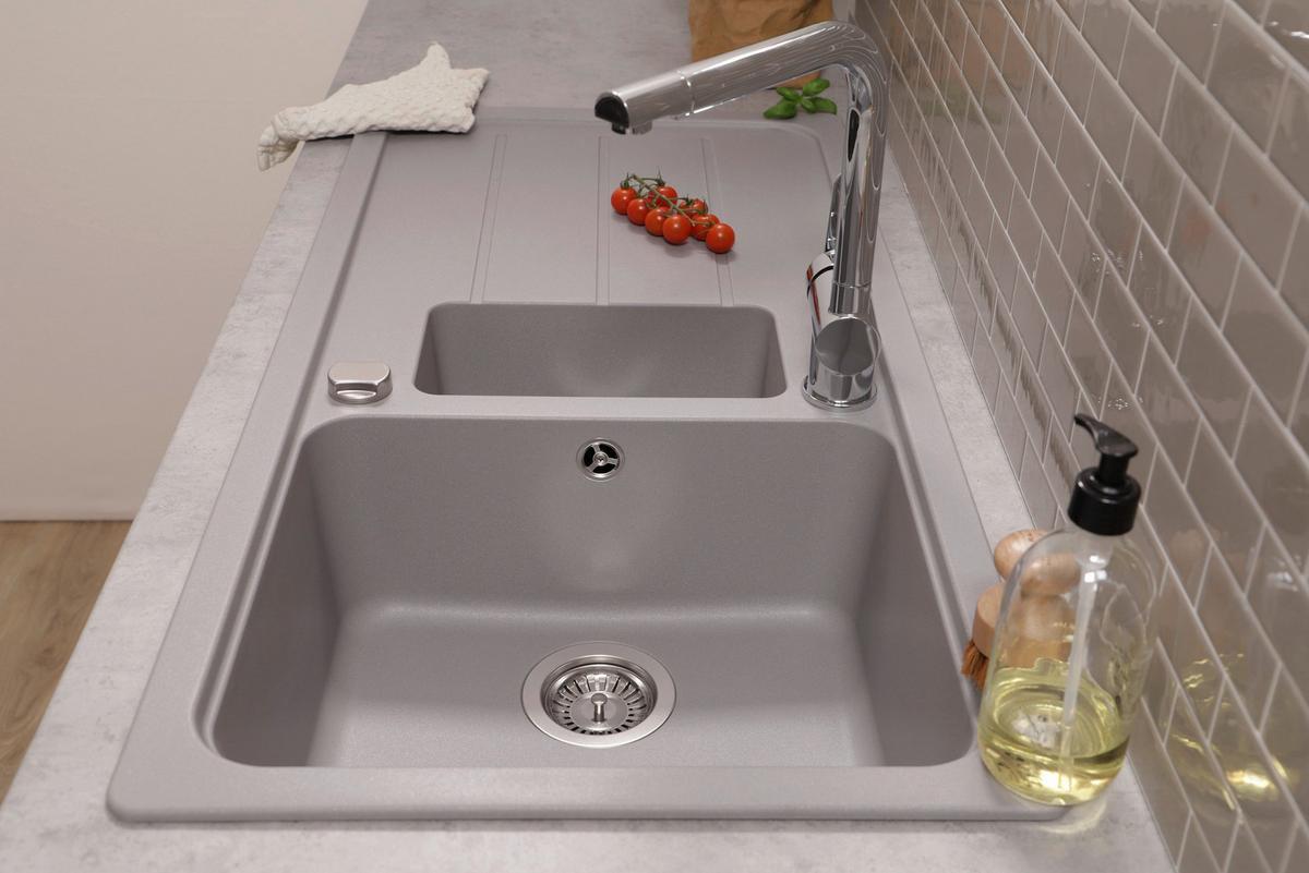 Spüle Austin Grau B: 100 cm - Grau, Design, Stein (100/20/50cm) - Respekta