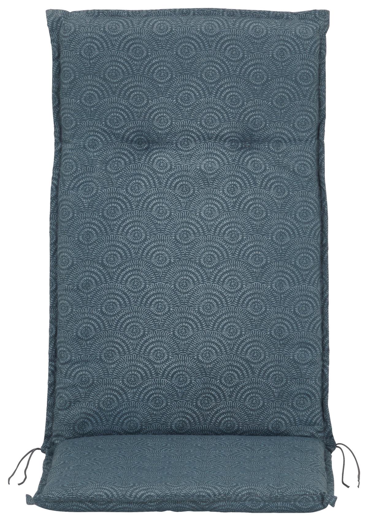 Hochlehnerauflage Genf 114x47 Cm Grau/türkis - Schlammfarben, Basics, Textil (114/48/4cm) - Beo