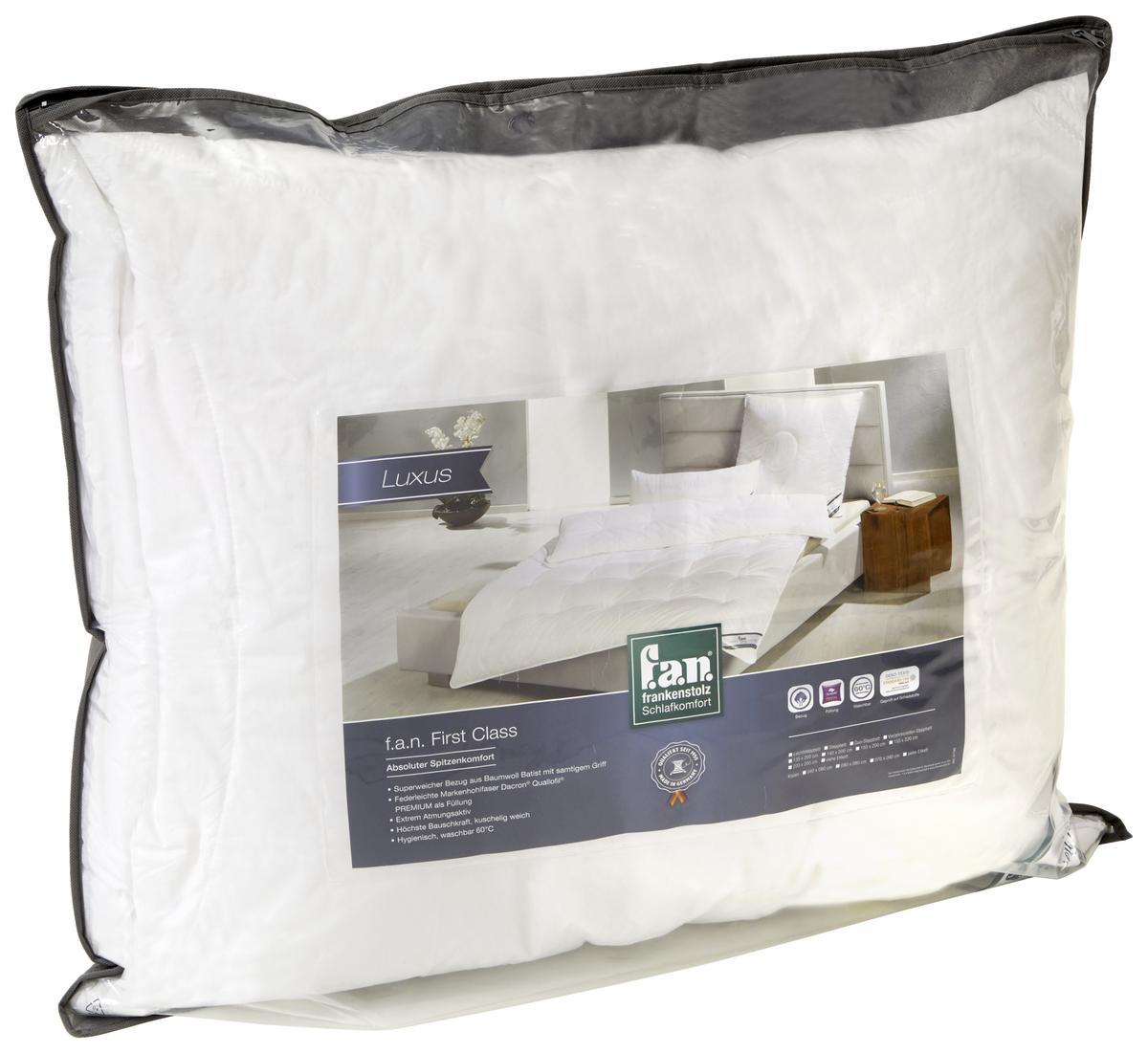 Kopfkissen First Class 70x90 cm Faserbällchen - Weiß, MODERN, Textil (70/90cm) - FAN