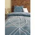Satin Bettwäsche 140x200 cm Chalene Baumwolle Rauchblau - Blau, ROMANTIK / LANDHAUS, Textil (140/200cm) - James Wood