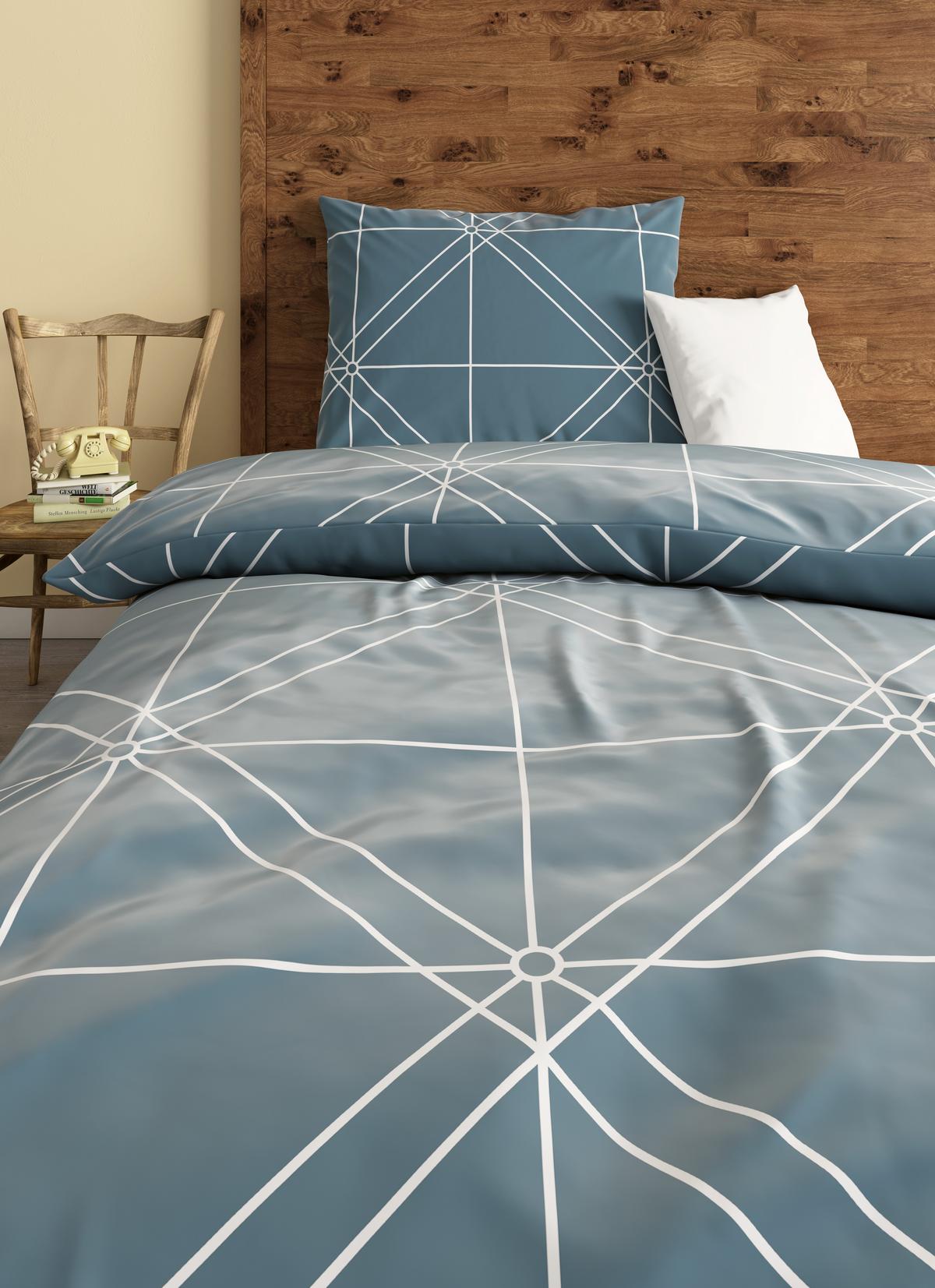 Ágyneműhuzat-garnitúra Chalene - kék, Romantik / Landhaus, textil (140/200cm) - James Wood