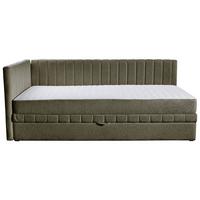 Schlafsofa Roma, Grün B: 212 Cm - Schwarz/Grün, Design, Holz/Holzwerkstoff (212/83/99cm) - MID.YOU