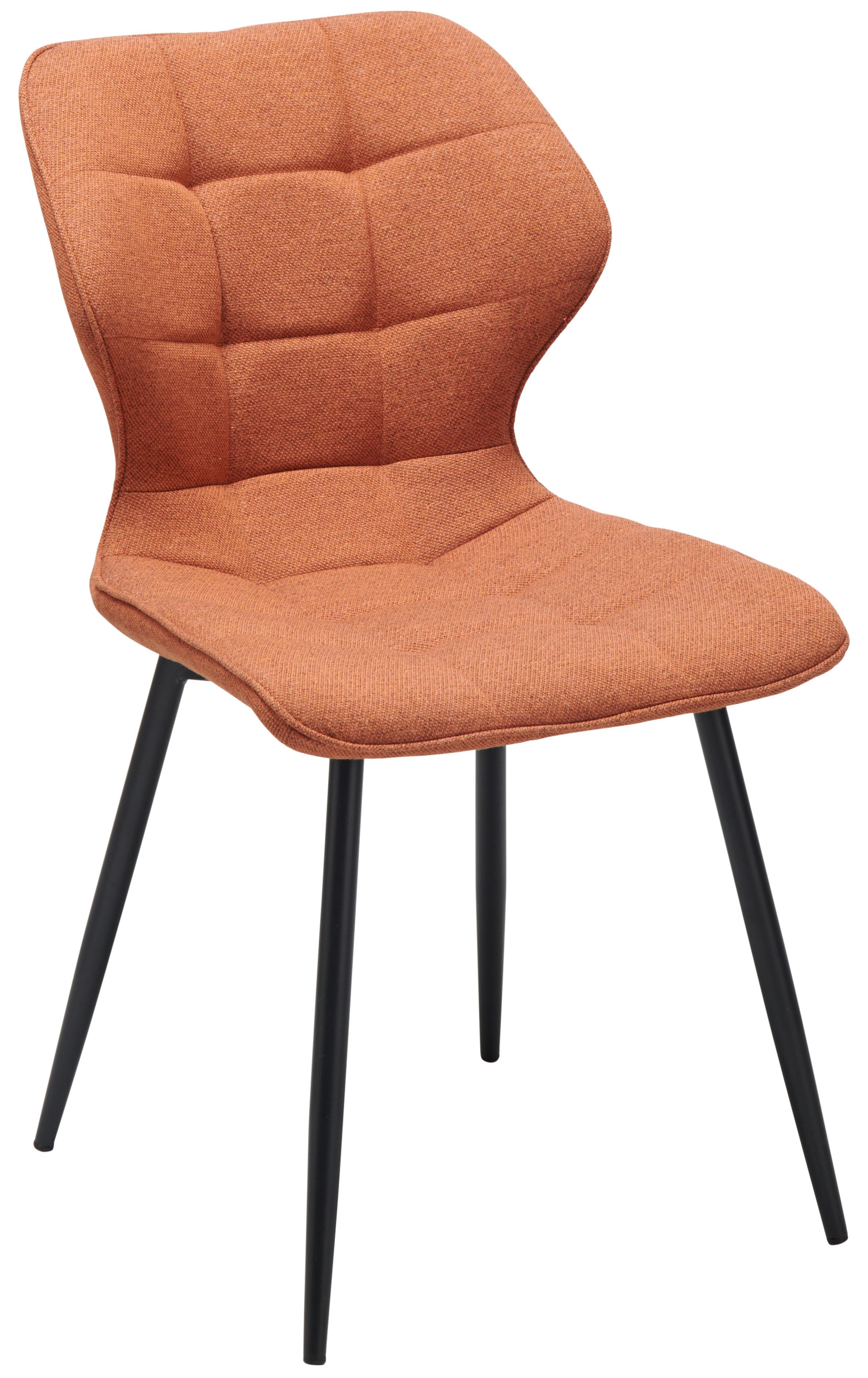STUHL LEANA - Cognac/Schwarz, LIFESTYLE, Holz/Textil (47/82/59cm) - Livetastic