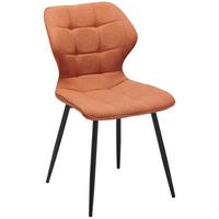 STUHL LEANA - Cognac/Schwarz, LIFESTYLE, Holz/Textil (47/82/59cm) - Livetastic